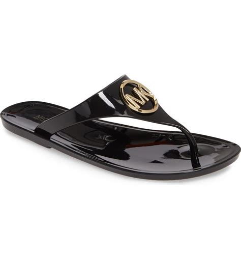 michael kors orange flip flops|Michael Kors jelly flip flops.